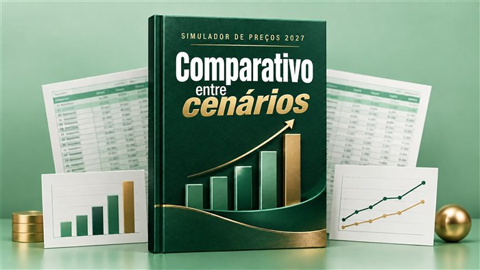 Mockup do entregável comparativo entre cenários